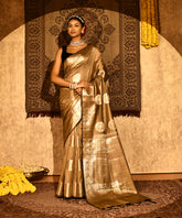 Gold Soft Silk Zari Woven Benarasi Saree